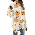 thumbnail image 6 of WXLWZYWL Womens Halloween Costumes 2024, Cute Pumpkin Ghost Bat Cat Spider Printed Long Sleeve Cardigan Sweaters for Women Lightweight, 6 of 6
