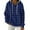 Dark Blue, variant on WTOBBY Women's Fashion Casual Plaid Print Pullover Long-Sleeve Hooded Sweatshirt, Trendy Loose Fit for Casual Outfits and Fall Season Daily Wear,Black L