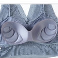 thumbnail image 7 of Penkiiy Women Bras Women's Sexy Seamless Push Up Lace Sports Bra Comfortable Breathable Base Tops Underwear Blue Bras, 7 of 7