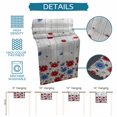 thumbnail image 6 of Red Blue Floral Table Runner 72 Inches, Independence Day Flowers Grey Wooden Bed Runner Dresser Scarves Tabletop for Indoor Outdoor Parties/Ceremony/Banquet, 14" x 72", 6 of 9
