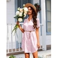 thumbnail image 4 of EKOUAER Button Down Nightgowns for Women Short Sleeve Sleep Shirt V Neck Nightshirt, 4 of 6