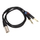 thumbnail image 4 of Divisor en Y XLR macho a doble TS mono, adaptador de convertidor de 1/4 de pulgada doble, cable divisor en Y de doble pulgada a XLR macho, confiable y duradero, 4 of 9