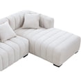 thumbnail image 6 of Williamspace 139" Sectional Sofa Couch for Living Room, Modern Luxury L Shaped Sofa with Ottoman, 5 Seats Upholstered Sofa Couch Furniture Set with 5 Pillows, 6 of 7
