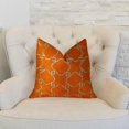 thumbnail image 2 of Plutus Nadiya Orange and White Handmade Luxury Pillow 22"L x22"W, 2 of 3