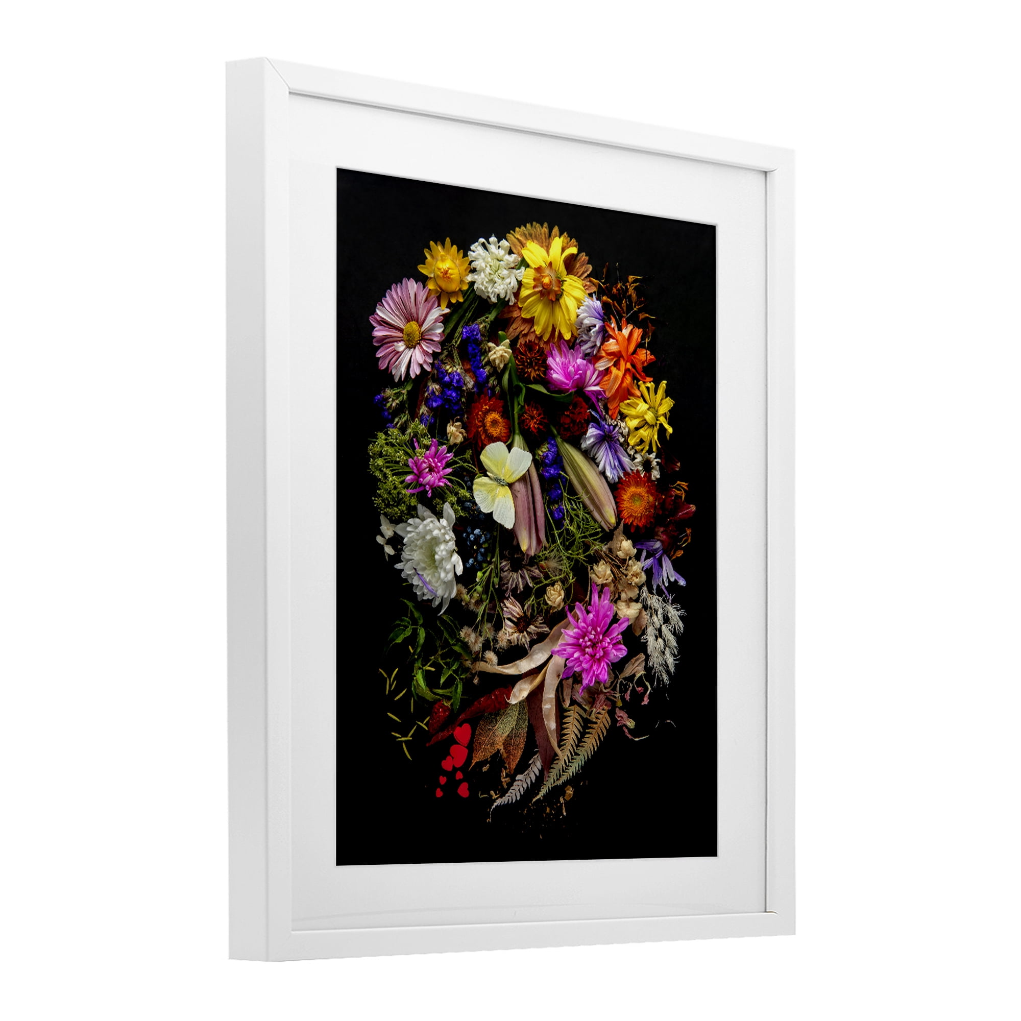 Stupell Industries November Flower Arrangement White Framed Print Under Glass, design by Carl Kravats