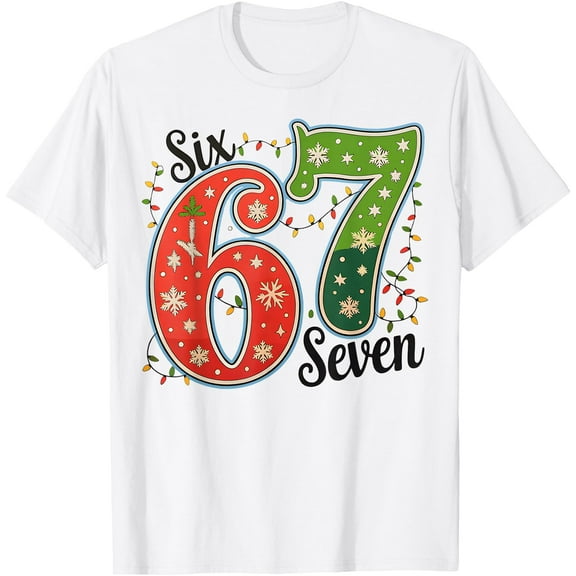 67 Six Seven Christmas Funny Meme 67 Couples Christmas T-Shirt Shirts