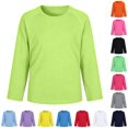 thumbnail image 6 of Bmisegm Kids Long Sleeve Shirts Breathable Mesh Raglan Tee for Boys Girls Lightweight Rash Guard Sports T Shirt for Toddler Youth Boys Shirt Light Green 4-5 Years, 6 of 6