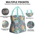 thumbnail image 3 of Pioneer Flower Floral Print Pattern Drawstring Lunch Bag Women - Drawstring Lunch Bag Insulated for Work Office - Stain-Resistant Large Lunchbags for Women with Multi-Pockets, 3 of 6