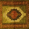 thumbnail image 1 of Ahgly Company Machine Washable Indoor Square Persian Yellow Traditional Area Rugs, 7' Square, 1 of 4