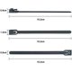 thumbnail image 1 of Bridas para cables reutilizables ShuxiuWang 100 Uds. de nailon ultrarresistentes, 1 of 2