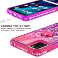 thumbnail image 4 of Liquid Quicksand Glitter Cute Phone Case for Alcatel TCL A3X A600DL Case Ring Kickstand for Girls Women Clear Bling Diamond Phone Case Cover- Hot Pink/Purple, 4 of 6