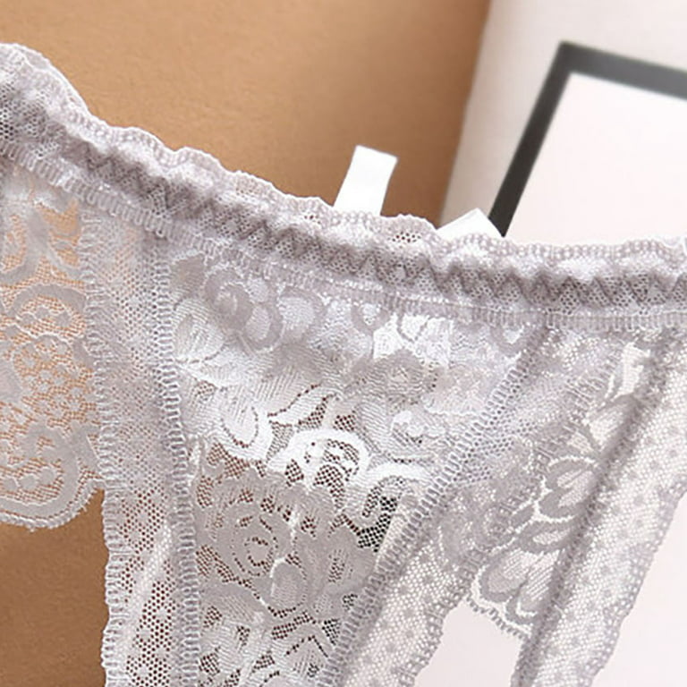 QIPOPIQ Underwear for Women Plus Size Sexy Lace Lingerie Thongs Under  Panties 