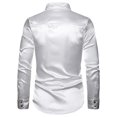 thumbnail image 3 of Men Sequins Slim Fit Button-down Shirts Long Sleeve Shirt Tops, 3 of 4