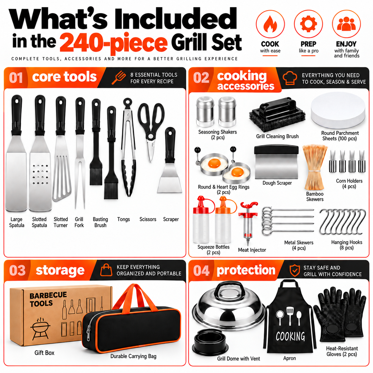KOYMISKU 40-Piece Flat Top Griddle Accessories Kit with Carry Bag photo 3