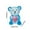 Blue-BU-home supplies, variant on LEFTHIGH Home Mini Heart Bear Figurine Day Transparent Resin Blue Pink Purple Green Yellow 5.3x4.5x6cm Cute Desktop Office Decor Valentines Decor
