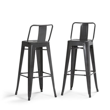 Simpli Home - Rayne 30 inch Metal Bar Stool (Set of 2) - White