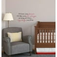 thumbnail image 2 of Baby Wall Sticker Quote I'll Love Forever I'll Like You For Always. 2-color Vinyl Decal 12x23 -Chocolate and Beige Chocolate Brown & Beige, 2 of 3