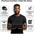 thumbnail image 4 of SOCKS’NBULK 3 Pack Mens Cotton Short Sleeve Lightweight T-Shirts, Bulk Crew Tees for Guys, Solid Bright Colors T-shirt, 4 of 7