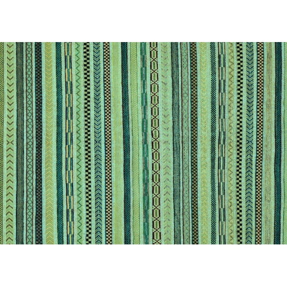 Ahgly Company Indoor Rectangle Abstract Light Blue Modern Area Rugs, 6' x 9'