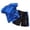 61Blue306, variant on XAOFW Toddler Boys Girls Outfits Short Sleeve Top Mesh Shorts Kids Summer Quick Drying Tracksuit Set 3-4 Years