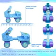 thumbnail image 3 of JZY Adjustable Toddler Quad Skates for Boys & Girls Ages 2-6 - Safe Comfortable 4-Wheel Beginner Roller Skates, Blue, 3 of 8