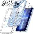 thumbnail image 1 of [5 in 1] iPhone 14 Pro Max Case, with 1 Magnetic Ring Holder + 2 Glass Screen Protector + 2 Camera Lens Protector [Shockproof] [Magsafe Compatible] S, 1 of 3
