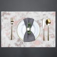 thumbnail image 5 of Placemats Set of 4, Rose Gold Marble Dining Table Place Mats Heat Resistant Non Slip Washable Linen Kitchen Table Mats for Outdoor Indoor Decor, 5 of 6