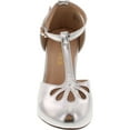 thumbnail image 4 of Chase & Chloe Kimmy-36 Women's Teardrop Cut Out T-Strap Mid Heel Dress Pumps, 4 of 4