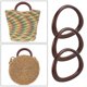 thumbnail image 5 of Paquete de 4 manijas de madera para bolso en forma de D, herramienta de repuesto para bolso de punto de ganchillo para playa, 5 of 5