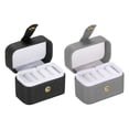 thumbnail image 1 of Unique Bargains Velvet Ring Box, 2 Pack 4 Slots Travel Ring Box Jewelry Holder Portable Mini Jewelry Case for Rings, Black Gray, 1 of 6