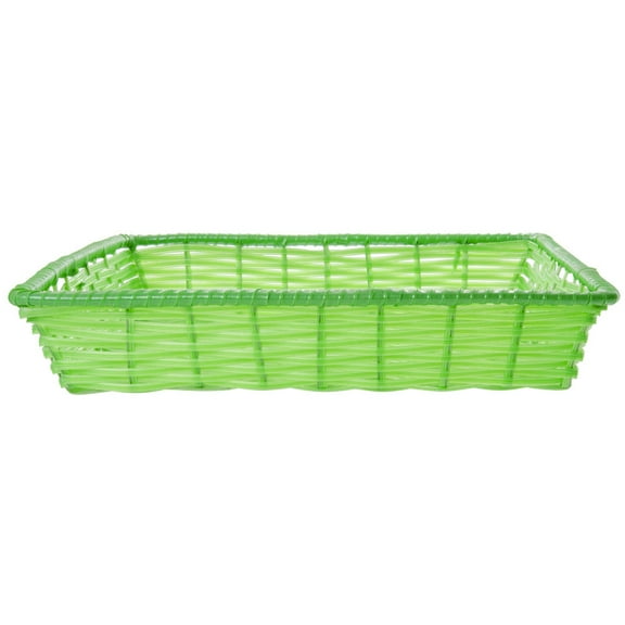 HUBERT® Green Plastic Basket - 18"L x 18"W x 3"D