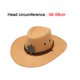 thumbnail image 3 of Sombrero de vaquero para mujer, de ala ancha, moderno, unisex, para adultos, de poliéster, ligero, para el sol Camello, 3 of 9