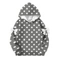thumbnail image 5 of hengsof Girls Hooded Sweatshirt Stylish Polka Dot Bow Print Pullovers Long Sleeve Hoodie Kids Crewneck Fall Tops 4-14Y Blouse with Pockets, 5 of 5