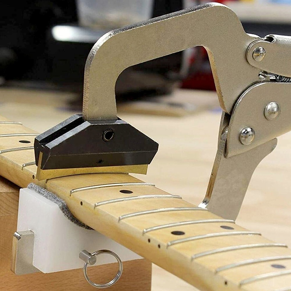 Fingerboard Handheld Fret Press Insert Tool with 9 Radius Inserts Guitar Luthier