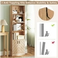 thumbnail image 4 of Gymax 71'' Bookshelf w/2-Door Cabinet 6-Tier Bookcase Tall Storage Cabinet Display Rack, 4 of 10