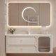 thumbnail image 2 of Display Bathroom Cabinet Ceramic Integrated Basin Combination French Cream Style Bathroom Sink Washbasin YX50BC My Lux Decor Round, 2 of 13