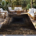 thumbnail image 2 of 3D Optical Illusion Outdoor Rug for Patio/Deck/Porch, Non-Slip Large Area Rug 3 x 5 Ft, Visual Trap Looks Like Holes Brown Indoor Outdoor Rugs Washable Area Rugs, Reversible Camping Rug Carpet Runner, 2 of 8