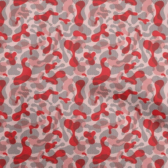 oneOone Rayon Red Fabric Abstract Quilting Supplies Print Sewing Fabric By The Yard 56 Inch Wide