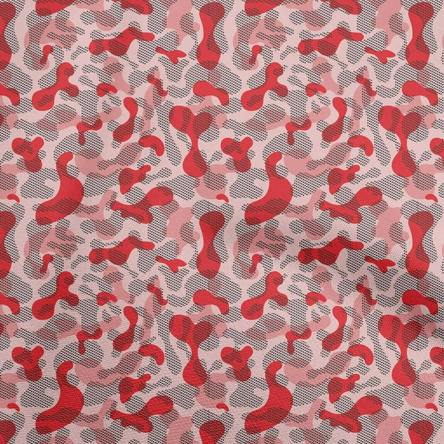 oneOone Silk Tabby Red Fabric Abstract Fabric For Sewing Printed Craft Fabric By The Yard 42 Inch Wide