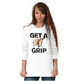 thumbnail image 3 of Get a Grip Golfing Golfer Joke Funny Long Sleeve TShirt Men Women Brisco Brands S, 3 of 6
