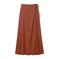 thumbnail image 4 of XIAOCHA Women's Wrap Tie-Waist Skirt Flowy Elegant Boho Casual Maxi Skirt, 4 of 4