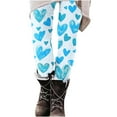 thumbnail image 5 of BiZtdJrK Women's Valentine Day Leggings Fashion Heart Printed Legging Tights Milk Silk Soft Casual High Waisted Yoga Pants Blue L Today's Sales, 5 of 8