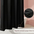 thumbnail image 4 of Yiannan Waterproof Fabric Shower Curtain Liner with 3 Magnets,Extra Long 72x84inch, 4 of 7