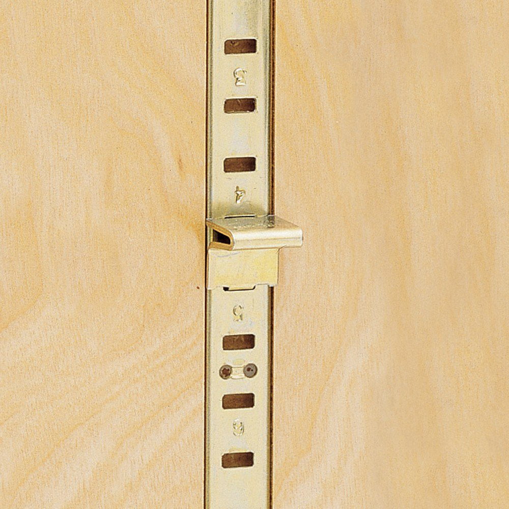 Brass Shelf Standard 48 Length By, Adjustable Cabinet Shelving Support Strips