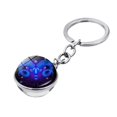 thumbnail image 1 of Hearth & Gear Keychain Twelve Constellations Gemstone Keychain Pendant Double Glass Pendant Key Chain Pendant, 1 of 3