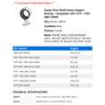 thumbnail image 2 of Center Drive Shaft Center Support Bearing - Compatible with 1979 - 1990 GMC C6000 1980 1981 1982 1983 1984 1985 1986 1987 1988 1989, 2 of 2