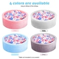 thumbnail image 4 of BEEPRINCESS Foam Ball Pit - Soft Play for Baby Infants and Toddlers Ages 1-3, Round Shape, No Balls Included, Blue, 4 of 9