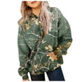 thumbnail image 4 of BOBOGOJP Hoodies for Teen Girls Oversized Casual Long Sleeve Hooded Sweatshirts Kids Cute Trendy Pullovers Tween Preppy Clothes Amry Green for Size 2-3 Years, 4 of 7