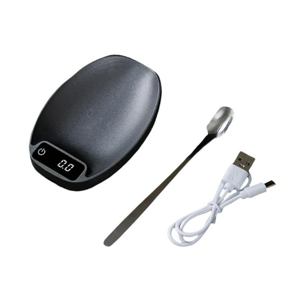 Báscula digital de cocina, pequeña bandeja portátil para pesar café, báscula electrónica para té Negro