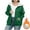 Green, variant on purcolt Women's Plus Size Sherpa-Lined Fleece Hoodie Casual Full Zip Up Hooded Sweatshirt Jacket Coat with Pockets Black L